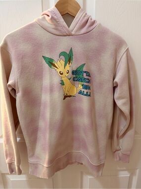 H&M Kids Pokémon Gotta Catch’Em All Pink and White Hoodie Sweatshirt Size 12-14